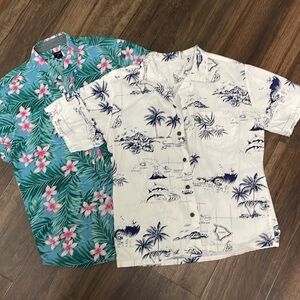 LOT of two Hawaiian shirts